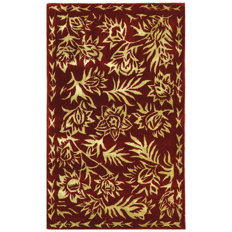 Charlton Home® Zara Wool Floral Rug Wayfair